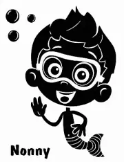 Bubble Guppies Nonny Wall Art Decal | 20" x 26" Removable Home Vinyl Decoration