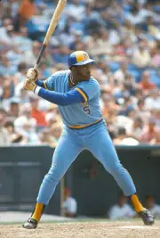 George Scott Milwaukee Brewers bats v the Baltimore Orioles at a - 1974 Photo 1