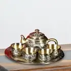 Chinese Tea Set Portable Teapot Set with Tray Teaware Tea Maker and Infuser for