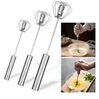 Rotary Whisk Blender Whisk Stainless Steel Egg Whisk Semi-automatic Egg Beater