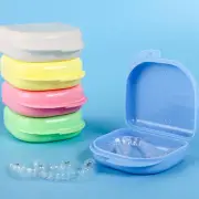 Denture Storage Case Tooth Socket Container Plastic Box Fake Teeth Box Protector