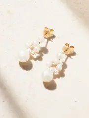 [Sophie Bille Brahe] Sophie Bille Brahe - Nebula 14-karat Recycled Gold Pearl Earrings - One size One size Gold