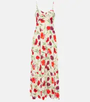 [Diane von Furstenberg] Diane von Furstenberg Etta floral maxi dress AU 4 multicoloured