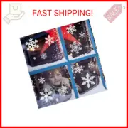 300+pcs Snowflake Window Clings Christmas Decorations Snowflakes Window Decals -
