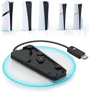 IINE RGB Vertical Stand for PS5/Slim/Pro, PS5/Slim/Pro Base Stand with Adjustabel Lights, Vertical Station Base with Screw ＆ USB Cable for Digital/Disc Edition