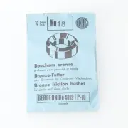 Genuine Bergeon No 18 Bronze Clock Bushes 4019-P-10 (Pack of 10) (G3D14)