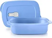 Tupperware Store Serve & Go Rectangular Food Storage Container with Lid Vent, Prep, Fridge and Reheat Meals, Dishwasher and Microwave Safe, BPA Free (4 Cups/1 Liter)