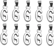 COHEALI Create Your Own Jewelry 20pcs Alloy Letter g Charm Pendants DIY Charm Pendant Set