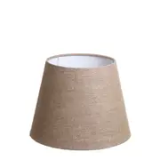 Small Taper Lamp Shade (12x8x9 H) - Dark Natural Linen - Linen Lamp Shade - ELSZ1289NLEU