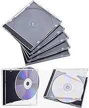 10 Pcs Black Thickened Single Disc Case, CD Storage Case,CD DVD Cover for Protection Replacement