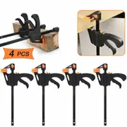Bar Clamp Woodworking Clip Set 4 Pcs Quick Release for DIY Projects