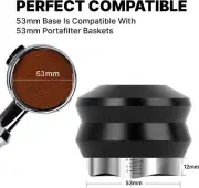PUSEE 58mm Distributor & Tamper, Dual Head Adjustable Depth Espresso Tamper
