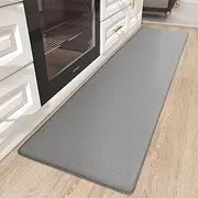Color&Geometry Kitchen Rugs, Kitchen Runner Rug Kitchen Floor Mat, Cushioned Anti-Fatigue Kitchen Mat, Non Slip Waterproof Comfort Standing Padded, Memory Foam Kitchen mat, 24"x87", Grey