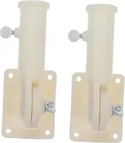 Gogogmee 2 Sets Outdoor Wall Flagpole Base Support of Durable Flag Holders for Classroom House Mounting Weather Resistant Bracket for Gardens Verandas and Backyards