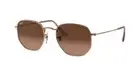 New Ray Ban Sunglasses HEXAGONAL RB 3548N 9069A5 51MM COPPER/PINK GRADIENT BWN