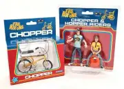 Toyway 1/12 - Chopper 70's Bicycle Retro Kids Rider and Space Hopper Set Yellow