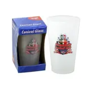 AFL Fremantle Dockers Frosted Conical Drinking Glass
