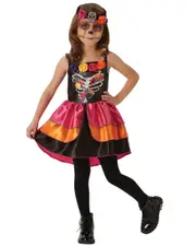 Sugar Skull Day Of The Dead Girls Costume