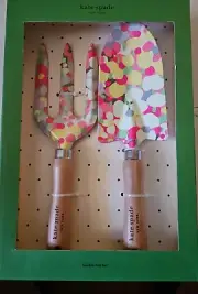 Kate Spade Garden Tool Set NWT In Box Floral Dot Pattern Tirdent & Trowel Set