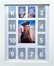 School Picture Frame k-12 Graduation Picture Frame Displays One 3.2x4 Photo and Twelve 1.4x2.2 Pictures School Years Picture Days