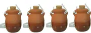 Hosley Reed Diffuser Set of 4 Scented Diffuser Bathroom Shelf Decor, Brown, Ideal for Essential Oils, Aromatherapy, Spa, Meditation, Office & Wedding Gift