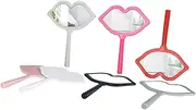 Baluue 7pcs Compact Makeup Mirrors Handheld Small Travel Mirrors for Women Distortion- Reflection