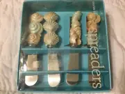 Set of 4 Boston Warehouse Beach Sea Shell Silver Tone Handled Spreaders NIB