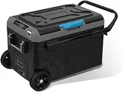 50 L Compressor Fridge Camping Mini Freezer Car Fridge With Digital Display AC+DC+pull Bar&wheels