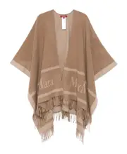 Fringed Cape One size light brown