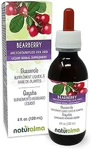 Naturalma Bearberry (Arctostaphylos uva Ursi) Leaf Alcohol-Free Tincture | 4 fl oz Liquid Extract in Drops | Herbal Supplement | Vegan | Product of Italy