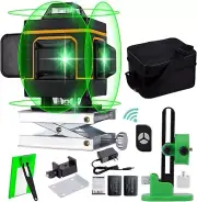 16 Lines 4D Green Beam Laser Level - Self-Leveling Precision Tool Set