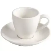 Porcelain Espresso Cup with Saucer Espresso shot Cup 80ml/2.7Oz White