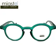 (2 PAIRS/ 2 COLORS) MIASTO "CIAO" PREPPY ROUND OAVL READING GLASSES~SMALL+1.75