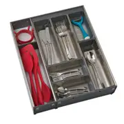 Elite Stainless Steel Drawer Organiser - Chef Series - Adjustable 8 Tray
