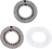 Pvieked 3PCS Tooth Flexible Plastic Comb Headband Clear for Women Girl, Comb Headband Full Circle Stretch Comb, Full Circular Stretch Comb Flexible Plastic Circle Comb