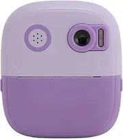 Jectse Instant Print Camera, 1080P 2.4 Inch IPS HD Screen Music Playback Kids Camera Toy Front and Rear Dual Lens Video Recording for Birthday (Purple)