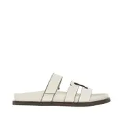 [TORY BURCH] TORY BURCH 'Ines Sport' leather slides Woman 7.5 7.5 White