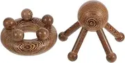 OATIPHO 2Pcs Wooden Scalp Comb Set Natural Wood Hair Tool for Scalp Care Head Massage and for Men and Seniors