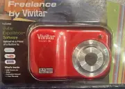 Vivitar Freelance ViviCam 25 Digital Camera 2.1 Mega Pixels 1.5” Screen RED NIB!