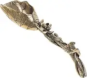 BIUDECO 1Pc Mini Copper Tea Spoon Scoop Elegant Design Tea Accessory for Home Tea House and Restaurants for Loose Tea Herbs and Spices
