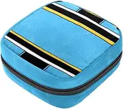 Period Bag,Sanitary Napkin Storage Bag,Black and Blue Flag,Tampon Bag for Purse