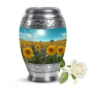 Sunflower Urns For Human Ashes Adult Man Large Memorial Unique Burial 3 Inch
