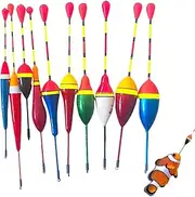 OUDQFCJ 10 Piece Float Fishing Set, Trout Floats, Fishing Floats, for Different Sizes of Fish Types 10 Sizes