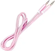 3.5mm Aux Cable, Male to Male Stereo Auxillary, 3.5mm Audio Cable, Aux Cord Compatible with Headphone Jack, Smartphones, Home, Car, Speaker Cable, Stereos, Tablets - Auxiliary Cord (Pink)