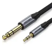 Vention BAUHH 3.5mm TRS to 6.35mm Male Audio Cable - 2m - Gray Cotton braided - Aluminum alloy [BAUHH]