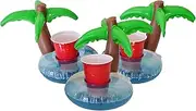 GoFloats Inflatable Pool and Hot Tub Drink Holders (3 Pack) (Choose - Unicorn, Flamingo, Palm Tree and More)