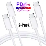 (2 Pack) 3/6FT Type USB-C to USB-C Cable Fast Charging PD Cord Rapid Charger OEM