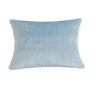 Light Steel Blue Velour Lumbar With Microgel Feather-Like Insert Pillow