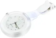 [WOFASHPURET] Nurse Table Pendant Nurses Nursing Figurine Watches Vet Retractable Accessories Nurse Watch Pocket Watch Student Chest Watch Nurse Chest Watch Nurse Hanging Watch Plastic White
