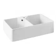 Turner Hastings Chester Fireclay Double Butler Sink - Gloss White